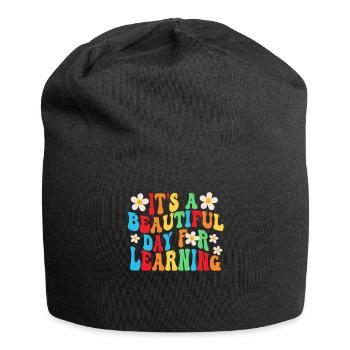 It's A Beautiful Day For Learning - Jersey Beanie - black - Front