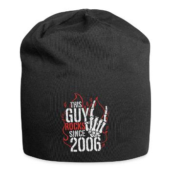 Ce mec est rock depuis l’anniversaire du millésime 2006 - Bonnet en jersey - noir - Devant