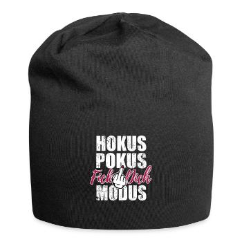 Hokus Pokus Fick dich Modus - Jersey-Beanie - Schwarz - Vorne