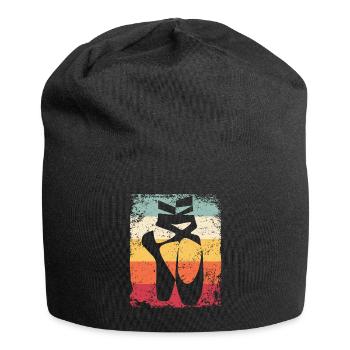 Ballettschuhe Vintage Frau Ballerina - Jersey-Beanie - Schwarz - Vorne