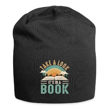 Jetez un coup d’œil C’est dans un rat de bibliothèque de lecture de livre - Bonnet en jersey - noir - Devant