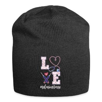 Niedliche Infusionskrankenschwester Valentinstag - Jersey-Beanie - Anthrazit - Vorne