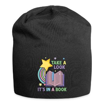 Jetez un coup d’œil C’est dans un rat de bibliothèque de lecture de livre - Bonnet en jersey - noir - Devant