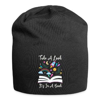 Jetez un coup d’œil C’est dans un rat de bibliothèque de lecture de livre - Bonnet en jersey - noir - Devant