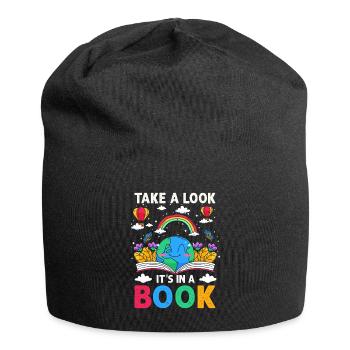 Jetez un coup d’œil C’est dans un rat de bibliothèque de lecture de livre - Bonnet en jersey - noir - Devant