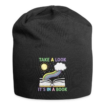 Jetez un coup d’œil C’est dans un rat de bibliothèque de lecture de livre - Bonnet en jersey - noir - Devant