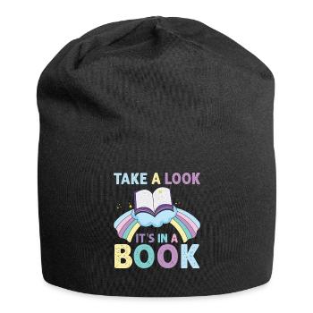 Jetez un coup d’œil C’est dans un rat de bibliothèque de lecture de livre - Bonnet en jersey - noir - Devant