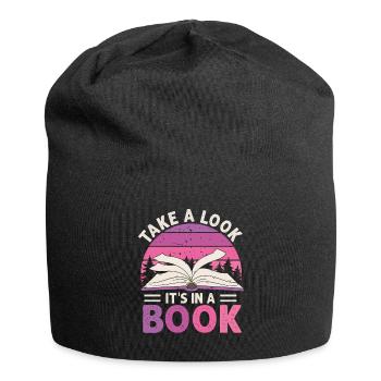 Jetez un coup d’œil C’est dans un rat de bibliothèque de lecture de livre - Bonnet en jersey - noir - Devant