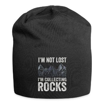 Ich bin nicht verloren Ich sammle Steine Lustige Geologie - Jersey-Beanie - Schwarz - Vorne