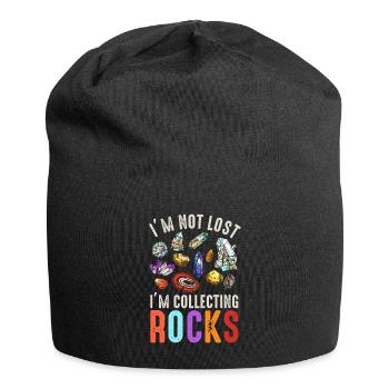 Ich bin nicht verloren Ich sammle Steine Lustige Geologie - Jersey-Beanie - Schwarz - Vorne
