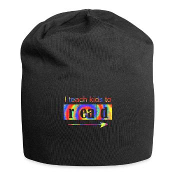 I Teach Kids To Read Science Teachers Reading - Jersey Beanie - black - Front