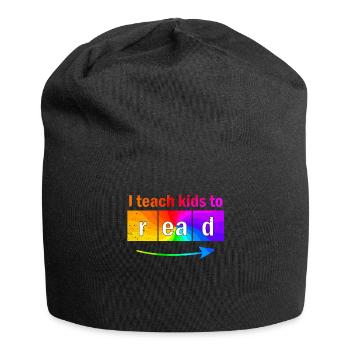 I Teach Kids To Read Science Teachers Reading - Jersey Beanie - black - Front