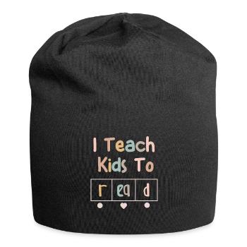 I Teach Kids To Read Science Teachers Reading - Jersey Beanie - black - Front