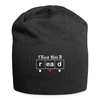 I Teach Kids To Read Science Teachers Reading - Jersey Beanie - black - Front