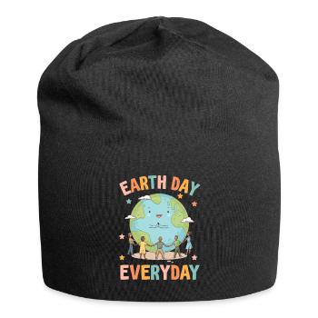 Tag der Erde Tägliches Umweltbewusstsein - Jersey-Beanie - Schwarz - Vorne