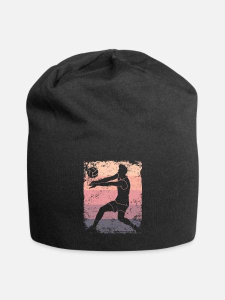 Volleyball Spieler Retro Beach Volleyball - Jersey-Beanie - Schwarz