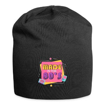 80er Die Musik der 80er - Jersey-Beanie - Schwarz - Vorne