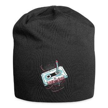 80's Cassette Tape 1990s Pencil Winding Cassette - Jersey Beanie - black - Front
