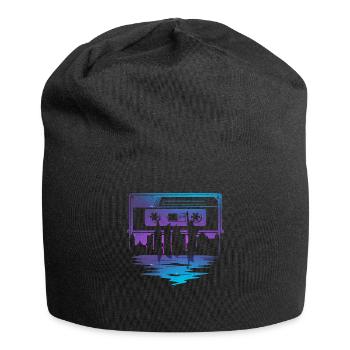 80er Jahre Kassette 1990er Bleistift Wickelkassette - Jersey-Beanie - Schwarz - Vorne