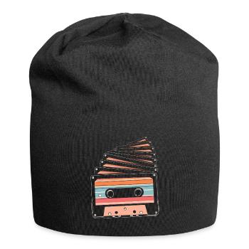 80's Cassette Tape 1990s Pencil Winding Cassette - Jersey Beanie - black - Front