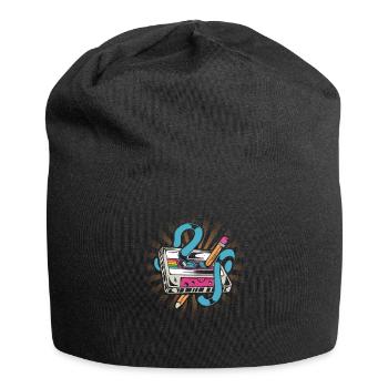 80er Jahre Kassette 1990er Bleistift Wickelkassette - Jersey-Beanie - Schwarz - Vorne