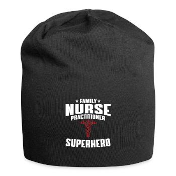 Family Nurse Superhero - Jersey Beanie - black - Front