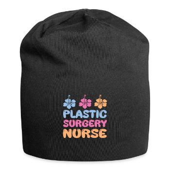 Blumendesign Plastische Chirurgie Krankenschwester - Jersey-Beanie - Schwarz - Vorne