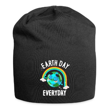 Tag der Erde Tägliches Umweltbewusstsein - Jersey-Beanie - Schwarz - Vorne