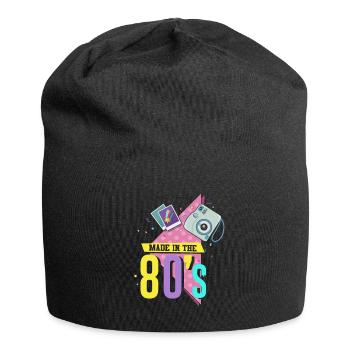 80er Die Musik der 80er - Jersey-Beanie - Schwarz - Vorne