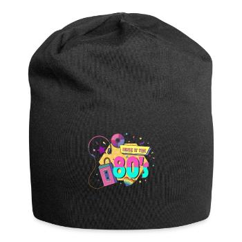 80er Die Musik der 80er - Jersey-Beanie - Schwarz - Vorne