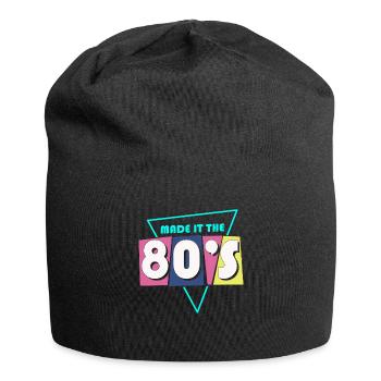 80er Die Musik der 80er - Jersey-Beanie - Schwarz - Vorne