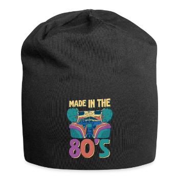 80er Die Musik der 80er - Jersey-Beanie - Schwarz - Vorne