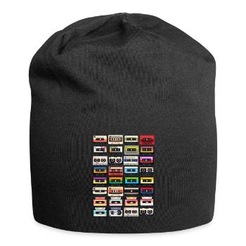 80er Jahre Kassette 1990er Bleistift Wickelkassette - Jersey-Beanie - Schwarz - Vorne