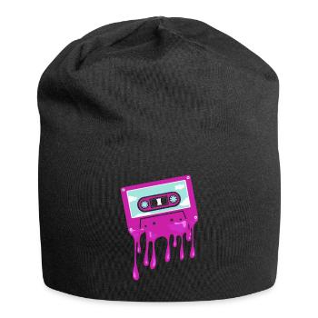 80er Jahre Kassette 1990er Bleistift Wickelkassette - Jersey-Beanie - Schwarz - Vorne
