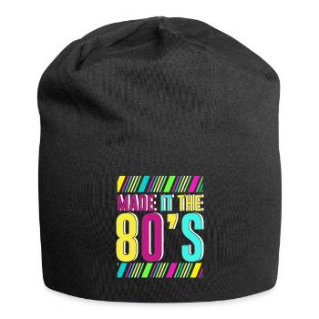 80er Die Musik der 80er - Jersey-Beanie - Schwarz - Vorne