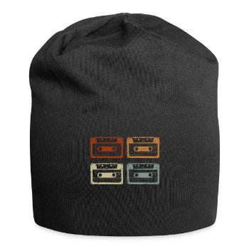 80er Jahre Kassette 1990er Bleistift Wickelkassette - Jersey-Beanie - Schwarz - Vorne