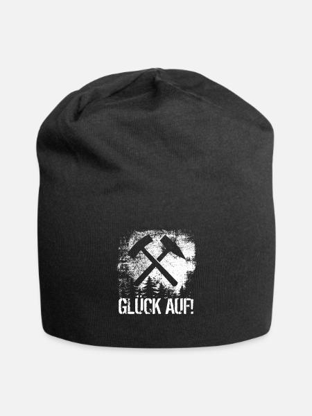 Bergbau - Glück auf - Schacht - Kohlegrube - Jersey-Beanie - Schwarz