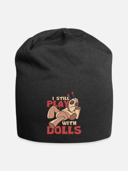 Voodoo Zauber Wicca Hexerei Lustiges Voodoo Puppe - Jersey-Beanie - Schwarz