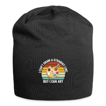 Ich kann keine gerade Linie zeichnen, aber ich kann Kunst - Jersey-Beanie - Schwarz - Vorne