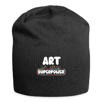 Art Is My Superpower - Jersey Beanie - black - Front