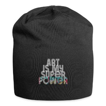 Art Is My Superpower - Jersey Beanie - black - Front