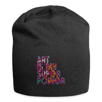 Art Is My Superpower - Jersey Beanie - black - Front
