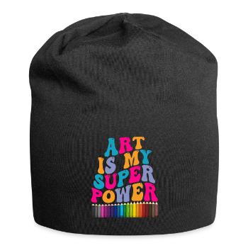 Art Is My Superpower - Jersey Beanie - black - Front