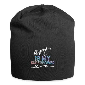 Art Is My Superpower - Jersey Beanie - black - Front