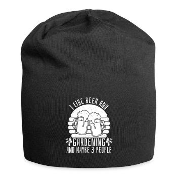 Hobby gardener garden garden beer - Jersey Beanie - black - Front