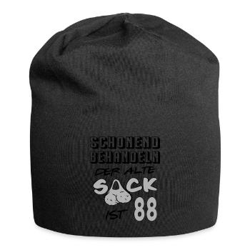 Geburtstag 88 Schonend behandeln Alter Sack ist 88 - Jersey-Beanie - Schwarz - Vorne