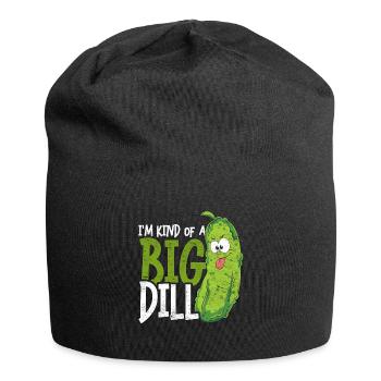 Concombre à l’aneth Je suis un concombre assez épais - Bonnet en jersey - noir - Devant