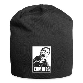Affiche d’Halloween zombie - Bonnet en jersey - noir - Devant