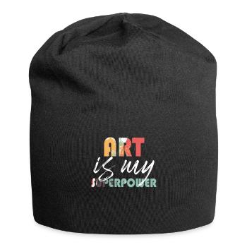 Art Is My Superpower - Jersey Beanie - black - Front