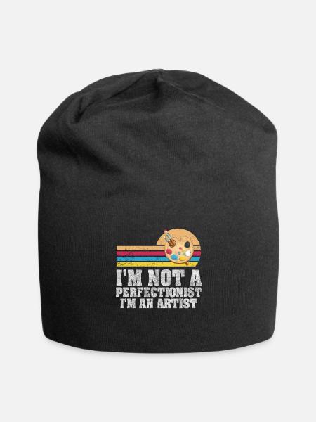 Ich bin kein Perfektionist, ich bin ein Künstler - Jersey-Beanie - Schwarz